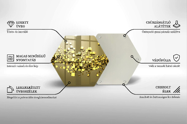 Skleněná deska do kuchyně Abstraktní 3d geometrie