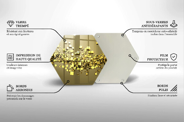 Skleněná deska do kuchyně Abstraktní 3d geometrie