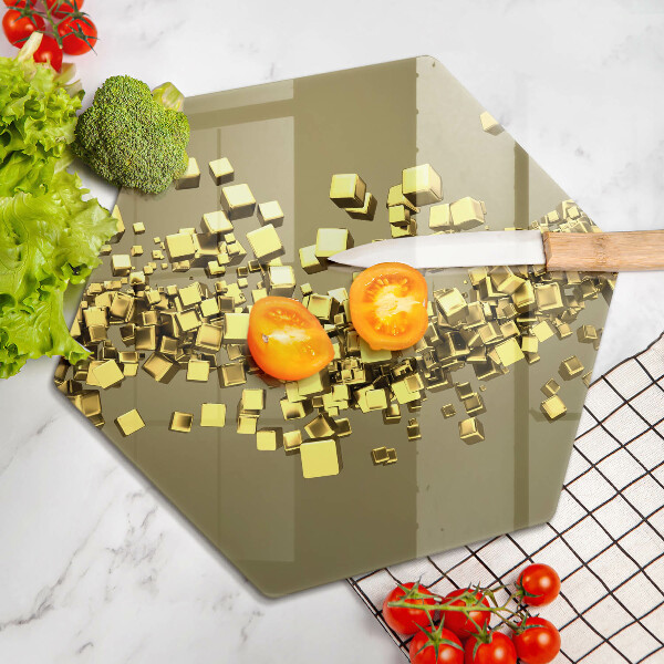 Skleněná deska do kuchyně Abstraktní 3d geometrie