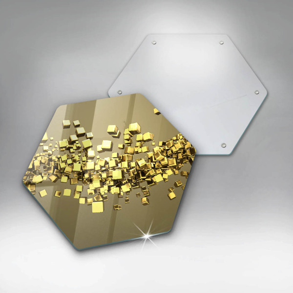 Skleněná deska do kuchyně Abstraktní 3d geometrie