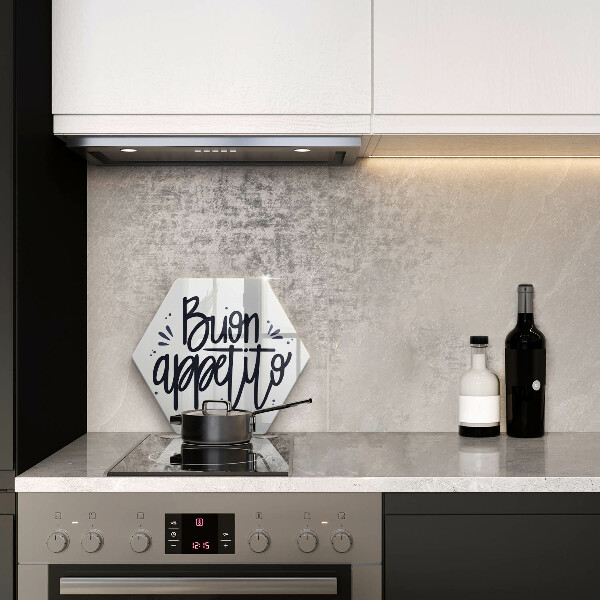 Skleněná deska do kuchyně Nápis buon appetito