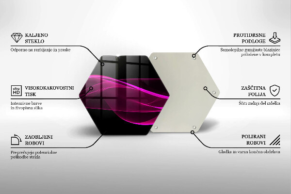 Skleněná deska do kuchyně Růžová abstrakce