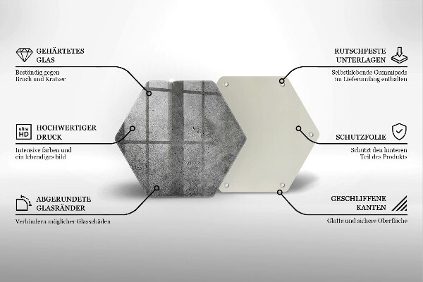 Skleněná krájecí deska Textura betonového kamene