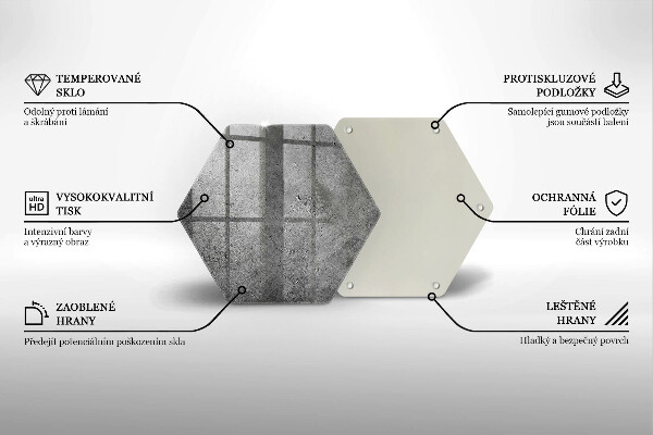 Skleněná krájecí deska Textura betonového kamene