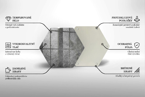 Skleněná krájecí deska Textura betonového kamene