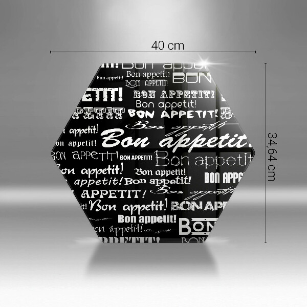 Skleněná deska do kuchyně Kuchyňské titulky bon appetit