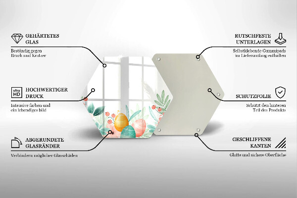 Skleněná deska do kuchyně Velikonoční vajíčka