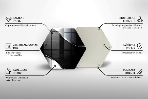 Skleněná deska do kuchyně Kovová abstrakce