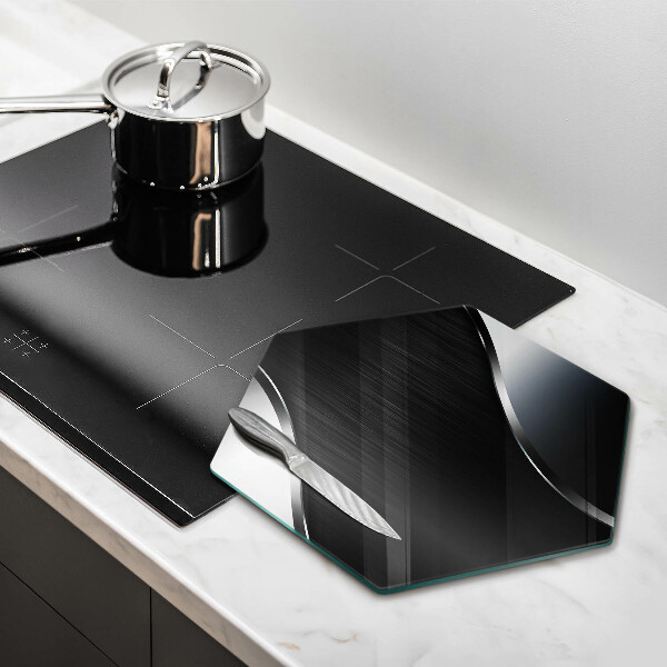 Skleněná deska do kuchyně Kovová abstrakce