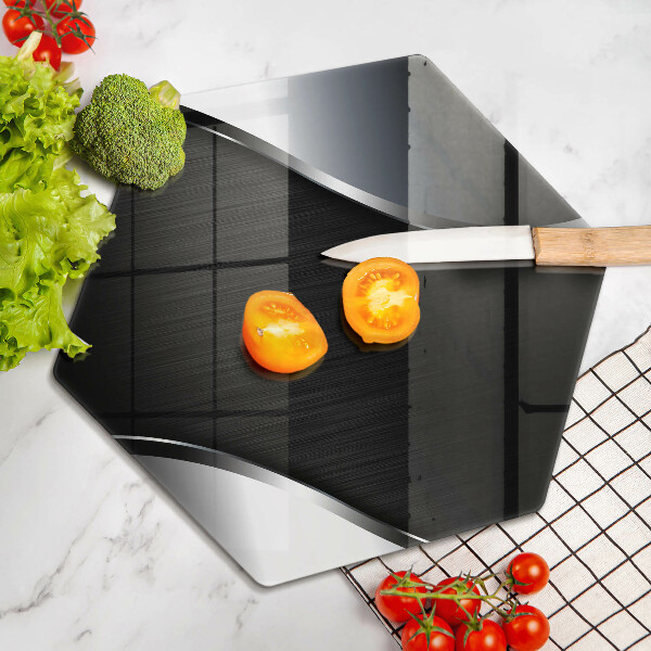 Skleněná deska do kuchyně Kovová abstrakce