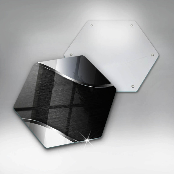 Skleněná deska do kuchyně Kovová abstrakce