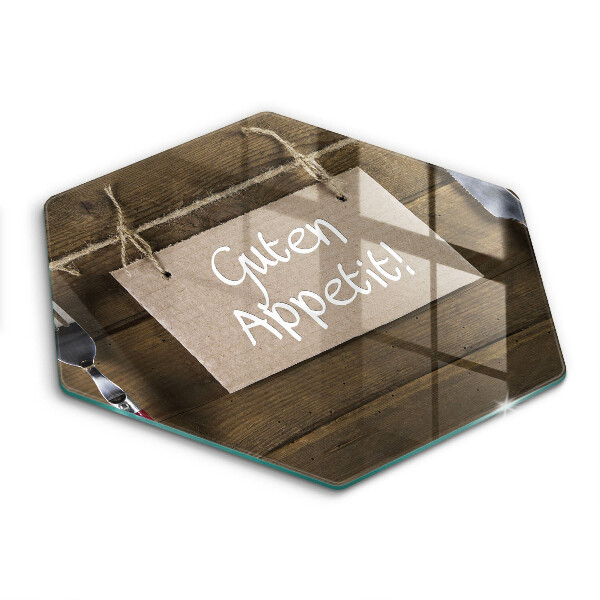 Skleněná deska do kuchyně Guten apetit