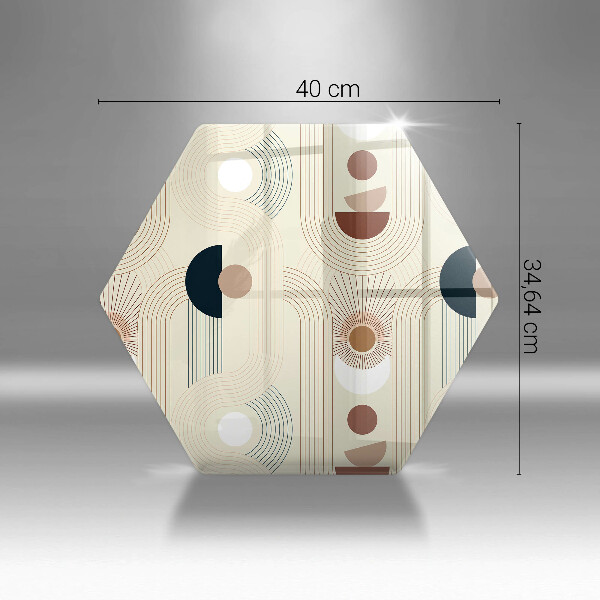 Skleněná deska do kuchyně Boho geometrické tvary