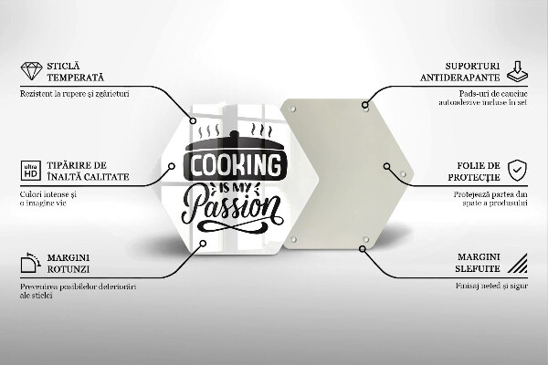 Skleněná deska do kuchyně Cooking is my passion