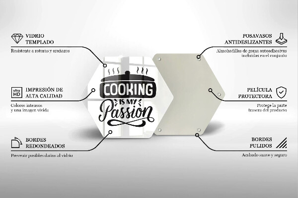 Skleněná deska do kuchyně Cooking is my passion