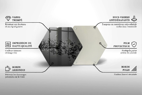 Skleněná deska do kuchyně Abstraktní 3d tvary