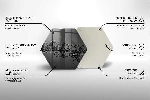 Skleněná deska do kuchyně Abstraktní 3d tvary