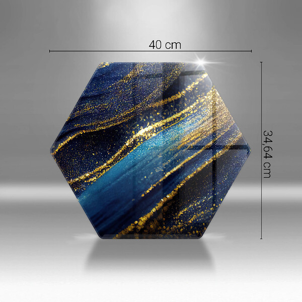 Skleněná deska do kuchyně Námořnická modrá abstrakce