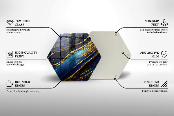 Skleněná deska do kuchyně Námořnická modrá abstrakce