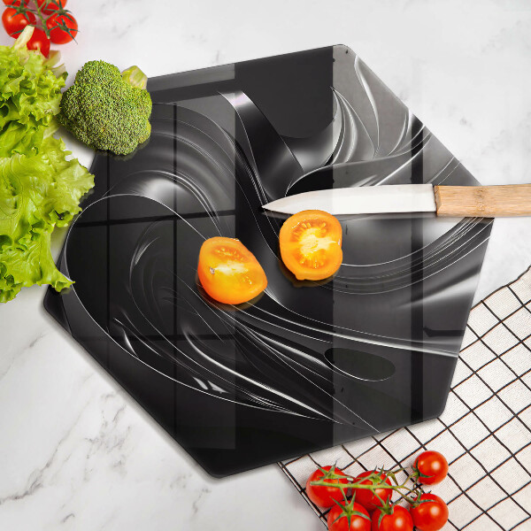 Skleněná deska do kuchyně Abstraktní černá hmota