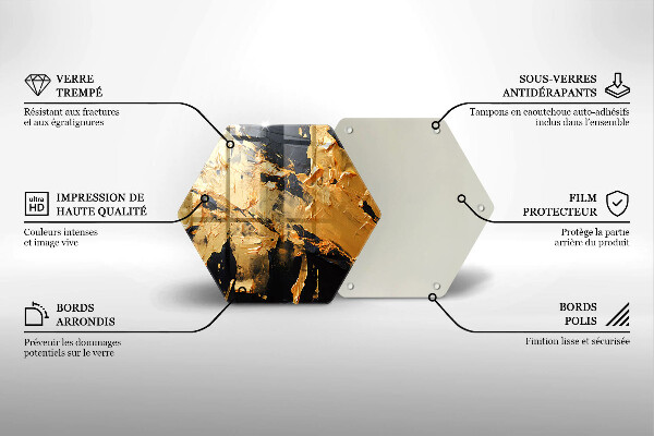 Skleněná deska do kuchyně Elegantní barva textury