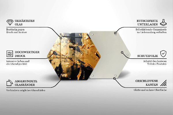 Skleněná deska do kuchyně Elegantní barva textury