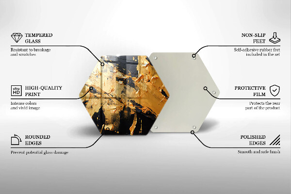 Skleněná deska do kuchyně Elegantní barva textury