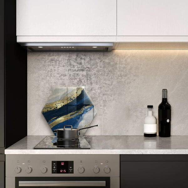 Skleněná deska do kuchyně Textura se zlatem