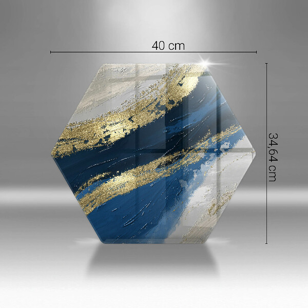 Skleněná deska do kuchyně Textura se zlatem