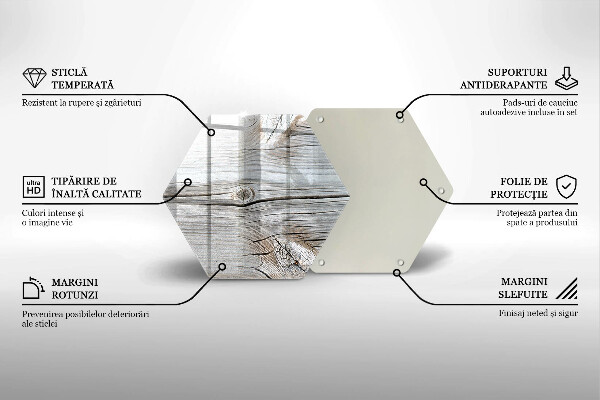 Skleněná deska do kuchyně Světlá struktura dřeva