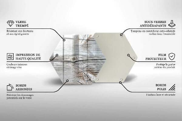 Skleněná deska do kuchyně Světlá struktura dřeva