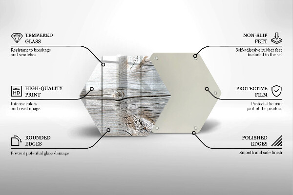 Skleněná deska do kuchyně Světlá struktura dřeva