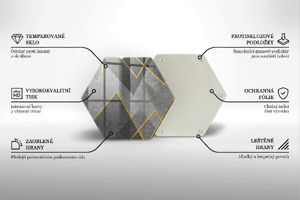 Skleněná deska do kuchyně Ostré tvary