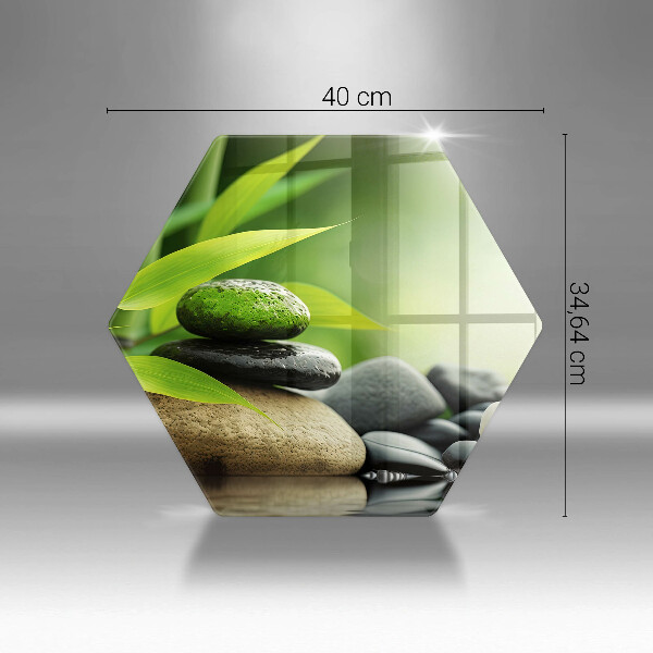 Skleněná deska do kuchyně Zen bambusové kameny