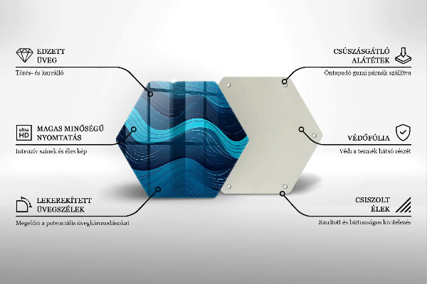 Skleněná deska do kuchyně Abstraktní vlny