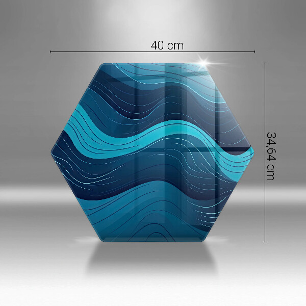 Skleněná deska do kuchyně Abstraktní vlny