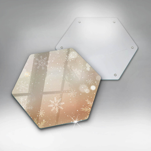 Skleněná deska do kuchyně Sněhové vločky