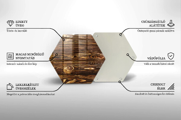 Skleněná deska do kuchyně Textura dřeva