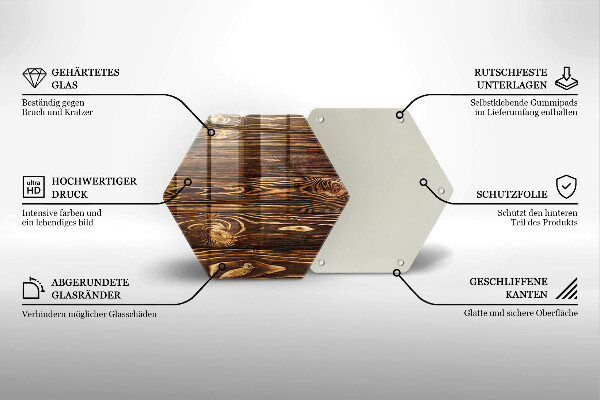 Skleněná deska do kuchyně Textura dřeva