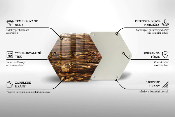 Skleněná deska do kuchyně Textura dřeva