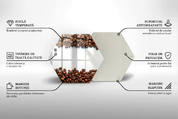 Skleněná deska do kuchyně Kávová zrna