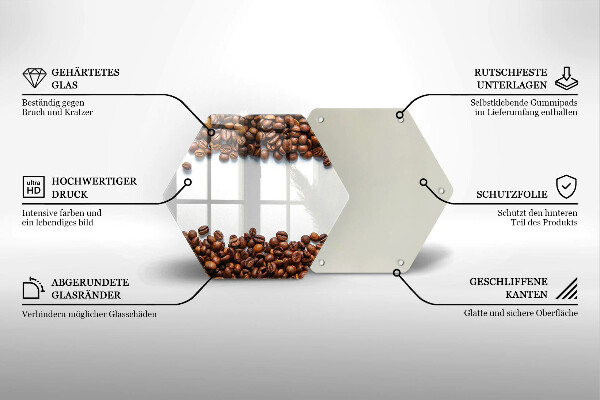 Skleněná deska do kuchyně Kávová zrna