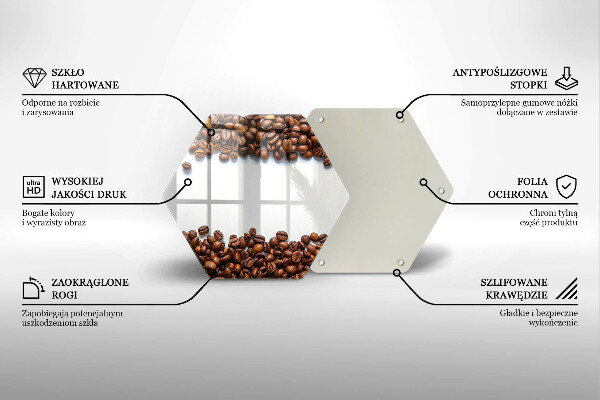 Skleněná deska do kuchyně Kávová zrna