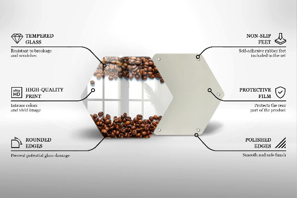 Skleněná deska do kuchyně Kávová zrna