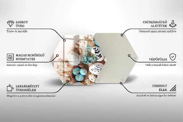 Skleněná deska do kuchyně Velikonoční dekorace