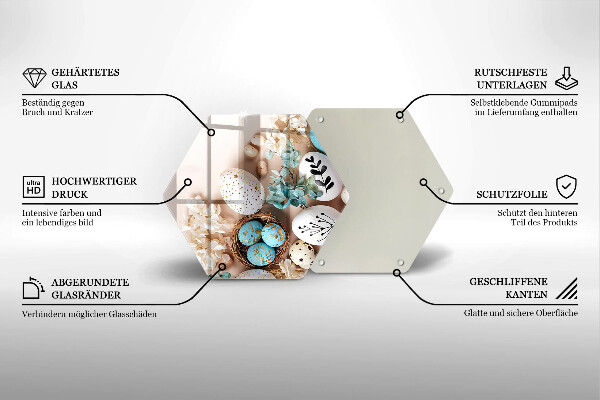 Skleněná deska do kuchyně Velikonoční dekorace