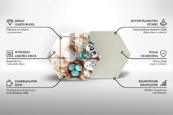 Skleněná deska do kuchyně Velikonoční dekorace