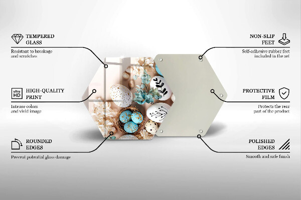 Skleněná deska do kuchyně Velikonoční dekorace