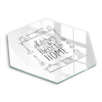 Skleněná deska do kuchyně Nápis věta