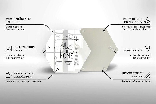 Skleněná deska do kuchyně Nápis věta